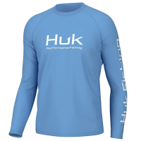 Men's Huk Vented Pursuit Long Sleeve T-Shirt Medium Marlin Blue