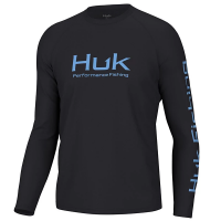 Men's Huk Vented Pursuit Long Sleeve T-Shirt Small Black