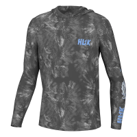 Boys' Huk Pusuit Fish Long Sleeve T-Shirt Small Volcanic Ash