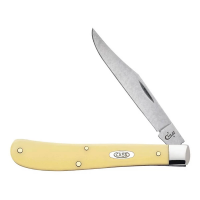 Case Knives Chrome Vanadium Slimline Trapper Yellow Pocket Knife