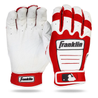 Men's Franklin CFX Pro Baseball Batting Gloves Red/Pearl Large