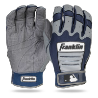 Men's Franklin CFX Pro Baseball Batting Gloves Gray/Navy Small