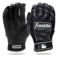 Men's Franklin CFX Pro Baseball Batting Gloves Black/Black Small