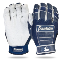 Men's Franklin CFX Pro Baseball Batting Gloves Pearl/Navy Large