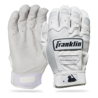 Men's Franklin CFX Pro Chrome Baseball Batting Gloves White Small