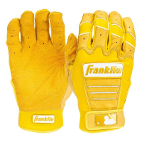 Men's Franklin CFX Pro Hi-Lite Baseball Batting Gloves Yellow Small