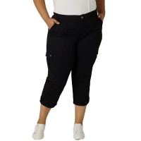 Women's Lee Flex-To-Go Capri Cargo Pants 16W Black 21