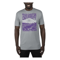 TCU Horned Frogs USCAPE Sunburst Renew Recycled T-Shirt Medium Stormy Grey