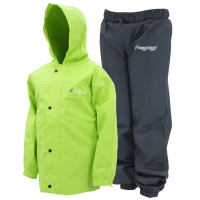 Frogg Toggs Polly Woggs Suit Rain Jacket Youth Small Hi-Vis Lime Green Jacket / Black Pants