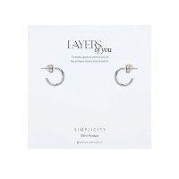 Bryan Anthonys Simplicity Mini Hoop Earrings Silver