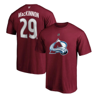 Colorado Avalanche Fanatics #29 Nathan MacKinnon Name & Number T-Shirt Small Garnet