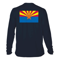 Men's Vapor Apparel AZ Weathered State Solar Long Sleeve T-Shirt Medium Navy