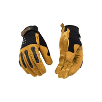 Men's Kinco Premium Grain and Goatskin Gloves Medium Golden/Black