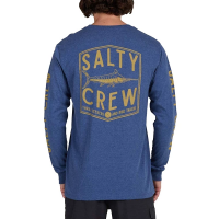 Men's Salty Crew Fishery Standard Long Sleeve T-Shirt Small Navy Heather