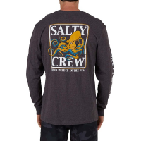 Men's Salty Crew Ink Slinger Octopus Classic Long Sleeve T-Shirt XLarge Charcoal Heather