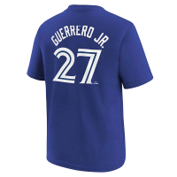 Kids' Toronto Blue Jays Vladimir Guerrero Jr. #27 Name & Number T-Shirt Large Blue
