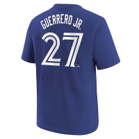 Kids' Toronto Blue Jays Vladimir Guerrero Jr #27 Home Name & Number T-Shirt XLarge Blue