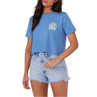 Women's Salty Crew Cruisin' Crop T-Shirt Large Blue Dusk