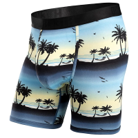 Men's BN3TH Classic Print Boxer Briefs Underwear Small Horizon Playa - Fog