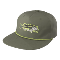 Men's Huk Stitch Fish Rope Trucker Adjustable Hat Moss