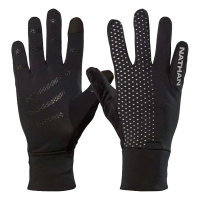 Nathan Sports HyperNight Reflective Gloves Large Black/Geo Print