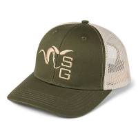 Stone Glacier Centered Ram Trucker Hunting Adjustable Hat Military Heather