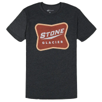 Men's Stone Glacier Beer Logo T-Shirt Medium Charcoal Heather