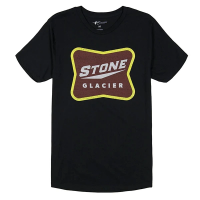 Men's Stone Glacier Beer Logo T-Shirt Large Black