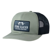 Men's Stone Glacier Montana Patch Foamy Trucker Hunting Snapback Hat One Size Loden