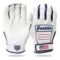 Women's Franklin USA CFX Pro Adult Softball Batting Gloves Medium White