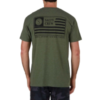 Men's Salty Crew Tonal Freedom Flag Premium T-Shirt Small Forest Heather