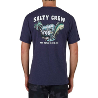 Men's Salty Crew Shaka Premium T-Shirt Medium Navy Heather