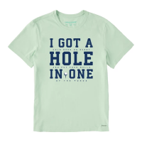 Men's Life is Good I Got A Hole In One T-Shirt Medium Sage Green