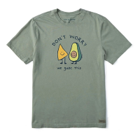 Men's Life is Good We Guac This T-Shirt XLarge Moss Green