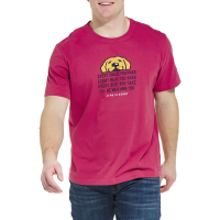 Men's Life is Good I'll Be Watching You Yellow Lab Crusher T-Shirt Small Red