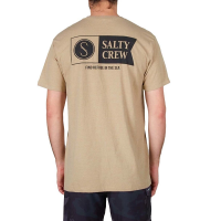 Men's Salty Crew Alpha Classic T-Shirt Large Khaki Heather