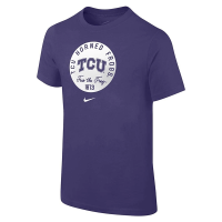 TCU Horned Frogs Nike Circle Kids' T-Shirt Large Purple