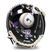 Franklin Sports Colorado Rockies Glove & Ball Set