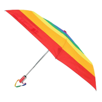 Shed Rain Auto Open and Close Rainbow Strip Compact Umbrella