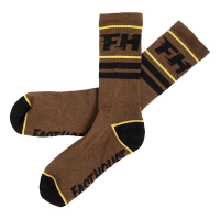 Men's FASTHOUSE Orion Tech Crew Cycling Socks Large Heather Brown