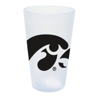 Wincraft Iowa Hawkeyes Clear 16oz Silicone Pint Glass