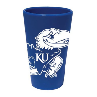 Wincraft Kansas Jayhawks Blue 16oz Silicone Pint Glass