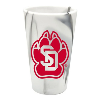 Wincraft South Dakota Coyotes Marble 16oz Silicone Pint Glass