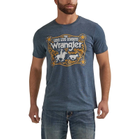 Men's Wrangler Year-Round USA T-Shirt Large Midnight Navy Heather