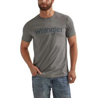 Men's Wrangler Year-Round Distressed T-Shirt Large Graphite Heather