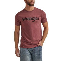 Men's Wrangler Year-Round Distressed T-Shirt Large Burgundy Heather