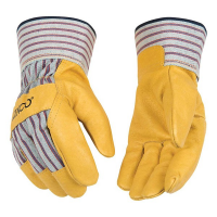 Men's Kinco Premium Grain Pigskin Palm Work with Safety Cuff Gloves XLarge Tan