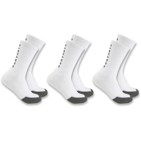 Men's Gordini Carhartt FORCE Midweight Logo Short 3 Pack Crew Socks Large White