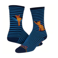 Adult SockGuy Peekaboo Crew Cycling Socks S/M Blue