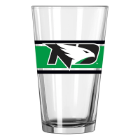 Logo Brands University of North Dakota Fighting Hawks 16oz. Stripe Pint Glass